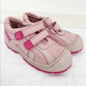 JUMPING JACKS Girls Pink Leather Velcro Shoes School Play Casual 11